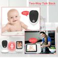 Babyphone Moniteur bébé 2.4GHz Transmission sans fil, 3.5" Large LCD Bébé Surveillance-3