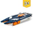 LEGO® Creator 31126 L’Avion Supersonique, Jouet 3 en 1 Hélicoptère Bateau Avion-3