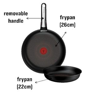 Tefal Ingenio Expertise – Set 3 Padelle Antiaderenti 16/18/20 Cm Con Manico Rimovibile, Adatte A Tutti I Piani