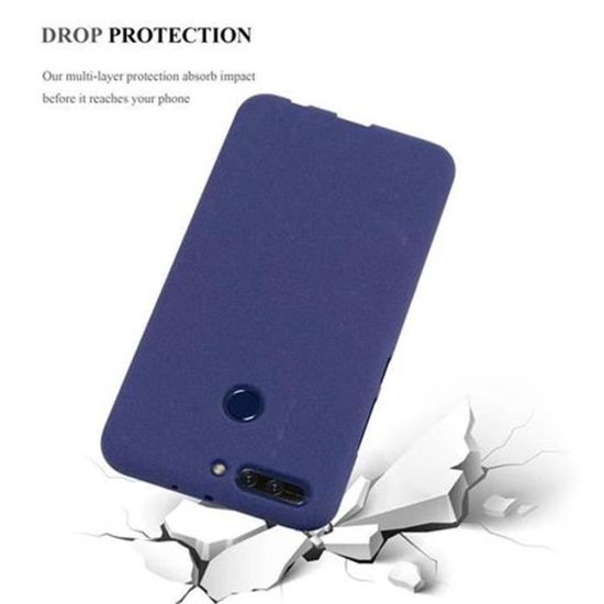 Ultra Slim Fin Gel Case Cover Bumper Cadorabo Coque pour Honor 8 en Frost Bleu FONC/É Housse Protection Souple en Silicone TPU avec Anti-Choc et Anti-Rayures