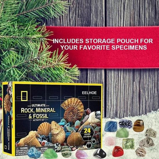 Calendrier Mineraux 2023 Calendrier De L'avent 24 Jours 2021 Kit Éducatif Pour Enfants Sur Les  Minéraux De Roche Cristalline Et Les Fossiles - Cdiscount Beaux-Arts Et  Loisirs Créatifs