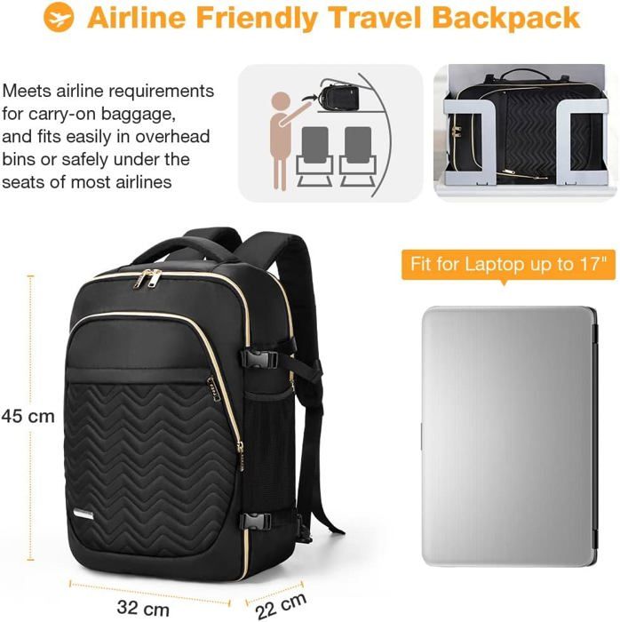 Bagage Cabine Avion 40X20X25 Pour Ryanair Sac Dos Voyage Pour Wizzair