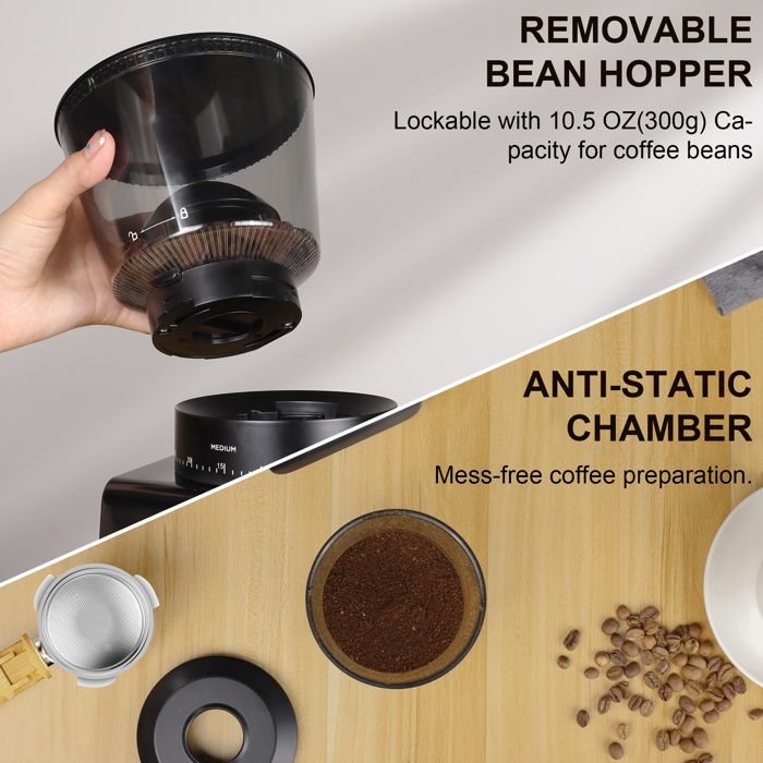 Moulin à Café Électrique Portable Sans Fil – 30 Niveaux De Broyage Précis, Batterie 1000 MAh, Capacité 25 G, LED, Idéal Maison, Bureau Et Voyage