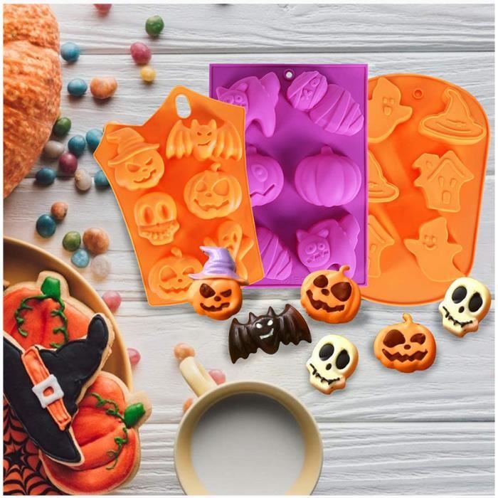 Moule Silicone Halloween 2 En 1 – Cerveau & Cœur Effrayants Pour Chocolat, Bonbons, Gelée, Savon & Glaçons (Lot De 2)
