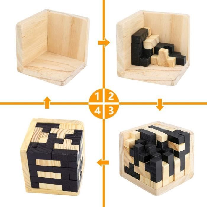 3D bois Puzzle bricolage modèle enfants jouet mais – Grandado