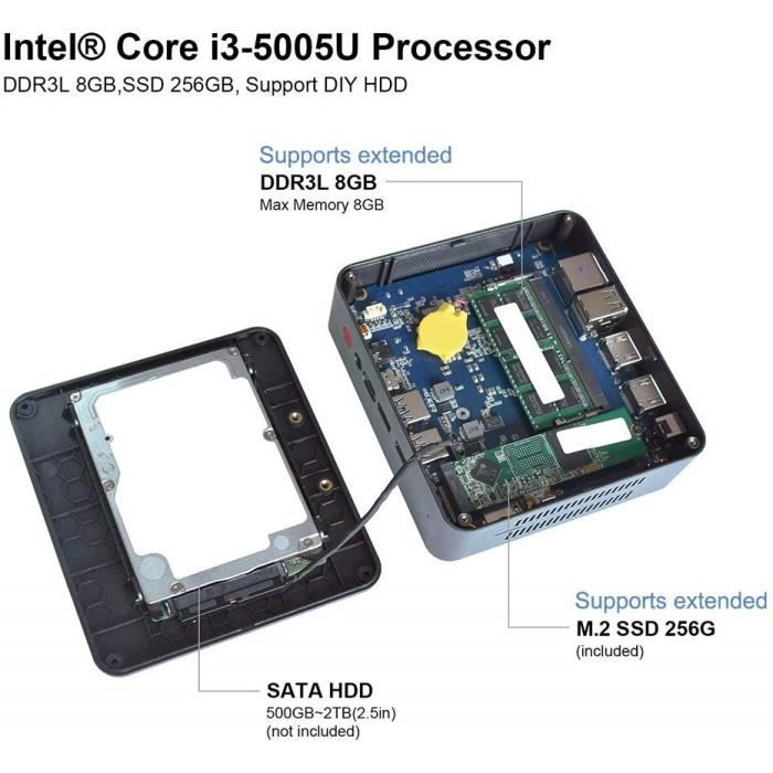 Mini PC Beelink U55 Windows 10, ordinateur de3