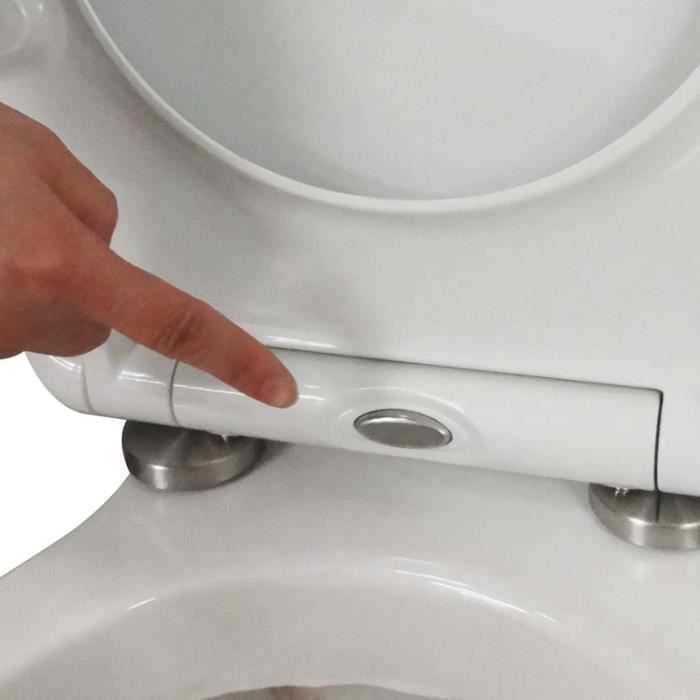 Abattant wc en thermo-dur déclipsable frein de chute - Blanc - Cdiscount  Bricolage
