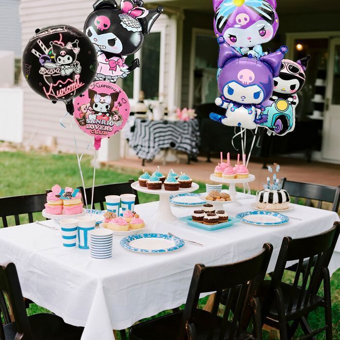 Kit Décoration Anniversaire Enfant 59 Pièces - Bannière, Ballons, Fond Décoratif, Décoration Gâteau