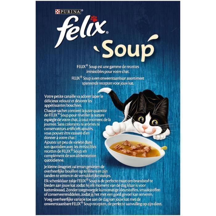 Felix Soup Sélection de Poissons 48x48g - Soupes en sachets pour