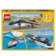 LEGO® Creator 31126 L’Avion Supersonique, Jouet 3 en 1 Hélicoptère Bateau Avion-5