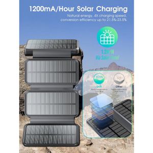Panneau solaire de charge sans fil Qi 80000mAh, ba... – Grandado