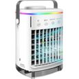 Climatiseur portable 3en1 sans évacuation, ventilateur 4vitesses, LED chambre salon
