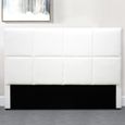 Tête de lit design Alexi - MEUBLER DESIGN - Blanc - Contemporain - Carré tapissier - Bois-0