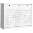 Marime Commode Buffet Enfilade Salon Sejour Chambre 128 4x98x44 Cm 3 Tiroirs 3 Portes Meuble De Rangement Blanc Achat Vente Commode De Chambre Marime Commode Buffet Soldes Des Le 15 Juillet Cdiscount