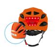Casque BEEPER avec LED avant et arrière pour Vélo, VTT, Trottinette électrique - Taille M - Orange-0
