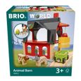 BRIO World - 36012 - Grange des animaux - Accessoire pour circuit de train en bois - Jouet pour garçons et filles dès 3 ans-0