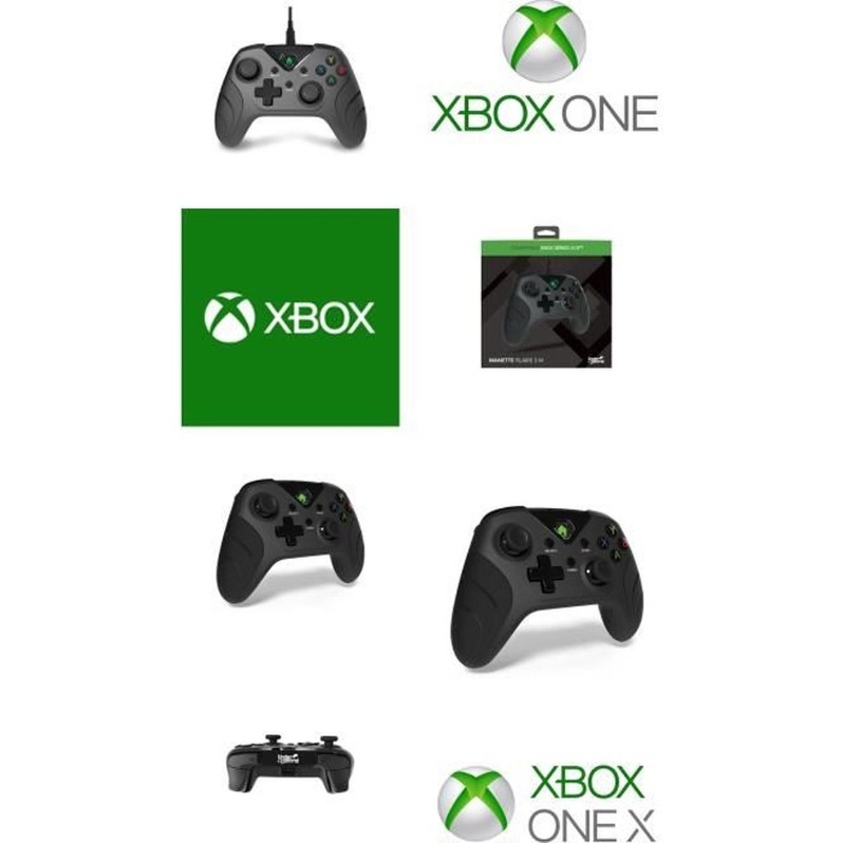 Manette Xbox One 1708 Officielle Microsoft - Noire, Sans Fil, Ouvert (Jamais Utilisée)