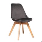 ATMOSPHERA CRÉATEUR D'INTÉRIEUR Chaise "Baya" pieds hêtre velours gris - Atmosphera createur d'interieur