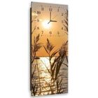FEEBY Horloge murale, roseaux au coucher du soleil (I-14150) 30x90 cm