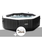 Kit spa gonflable Intex PureSpa Carbone octogonal Bulles et Jets 6 places + Kit d'entretien