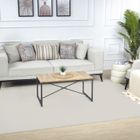 SURYA Tapis de Salon à Poils Courts Doux Scandinave à Pois HIKARI 160x213cm Ivoire