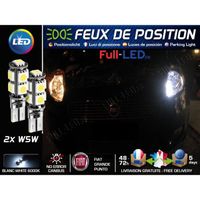 Ampoules Feux de position LED - Fiat Grande Punto- W5W blanc Xénon