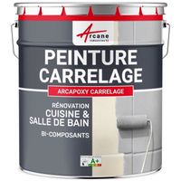 résine carrelage cuisine & SdB bi-composante : ARCAPOXY CARRELAGE  RAL 9003 Blanc - Kit 1 Kg jusqu'à 10 m² pour 2 couches