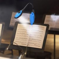 Qiilu Lampe à pince 1E02 Lampe LED universelle flexible à clipser pour pupitre de piano d'orchestre