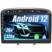 AWESAFE Autoradio Android 12 pour Peugeot 308/408(2007-2013) [2Go+32Go]9 Pouces Écran Tactile avec GPS Carplay AndroidAuto