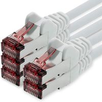 Câble réseau Cat.6 7,5m blanc - 5 x