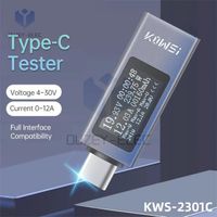 KWS-2301C type-c téléphone portable testeur de charge multi-fonction affichage numérique DC tension ampèremètre DC [C781773306]