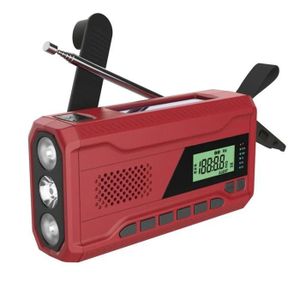 RADIO CD CASSETTE Support de radio d'urgence à manivelle à énergie s