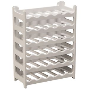 Casier à bouteilles modulable ARTECSIS 36 Bouteilles – Cave à vin en plastique, 60x28x80 cm (LxlxH), Gris Granite - Range bouteille