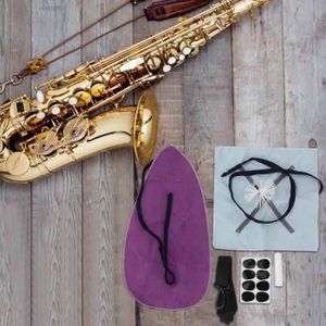 Dioche kit d’entretien pour saxophone Kit de nettoyage pour Saxophone,  ensemble de 7 pièces, flûte, clarinette, brosse avec Blanc