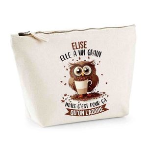 Trousse En Coton Personnalisable - Pochette Toilette Ou Maquillage, Cadeau élégant Femme Ou Collègue - 9