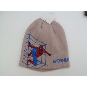 Enfants Garçons Spider Man Spiderman personnage Pompon Chapeau Polaire Bleu Marine Gris