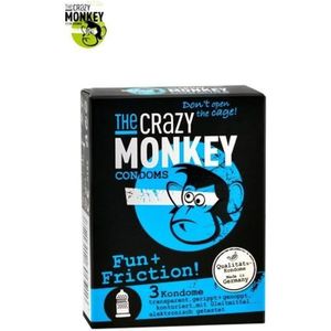 PRÉSERVATIF 3 Préservatifs Crazy Monkey Fun & Friction
