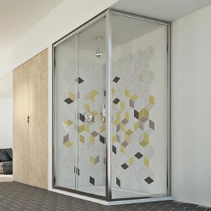 Porte paroi douche 120 CM H198 mod Young 1 Porte Transparent