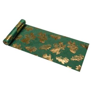 Chemin De Table Pailleté Vert Sapin - 30 Cm X 5 M, Intissé Haute Qualité, Coupable Sans Effilocher - Décoration Fêtes Et événements