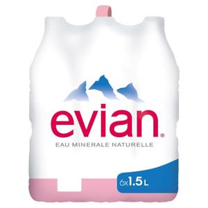 EAU PLATE Evian eau minérale 6x1,5L