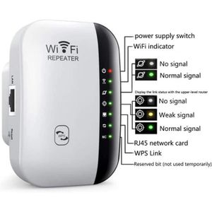 Amplificateur WiFi, 300 Mbps Répéteur WiFi 2.4G WiFi Extender Avoir  AP/Répéteur et WPS Fonction Augmentation de la Couverture WiFi - Cdiscount  Informatique
