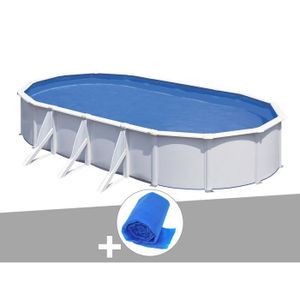PISCINE Kit piscine acier blanc Gré Fidji ovale 5,27 x 3,2