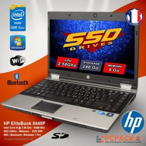 ORDINATEUR PORTABLE PC PORTABLE ELITEBOOK 8440P CORE I5 RAM 8GO SSD 24