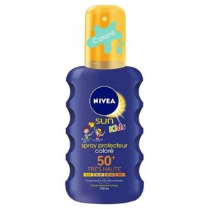 SOLAIRE CORPS VISAGE Nivea Sun Kids Spray Protecteur Coloré FPS50 200ml