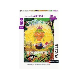 PUZZLE Puzzle 500 pièces - Messager à la montgolfière - Alain Thomas - Paysage et nature - Mixte - A partir de 10 ans