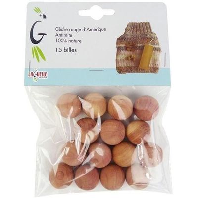 20 Boules De Cèdre Naturel Rouge Aromatique - Anti-Mites, Désodorisant Et Rafraîchissant Pour Armoires