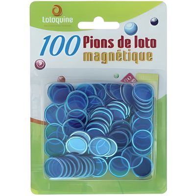 Lot de 50 sachets de 100 pions de loto en plastique transparents