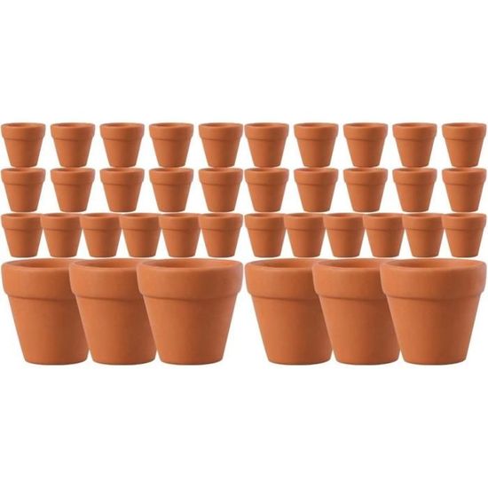2 Mini Pots En Terre Cuite - Jardinières Rétro Pour Plantes Succulentes Et Décoration Maison