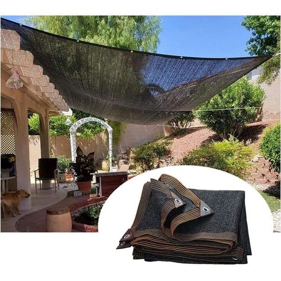 Filet de protection solaire, filet d'ombrage 2x5m isolation jardinage fleur balcon jardin plante