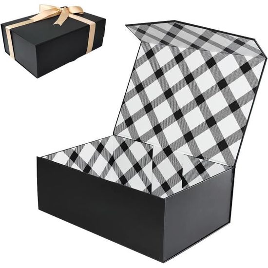 Boîte Cadeau Magnétique Rose - 21x17x7cm | Avec Ruban Bowknot Pour Mariage, Anniversaire